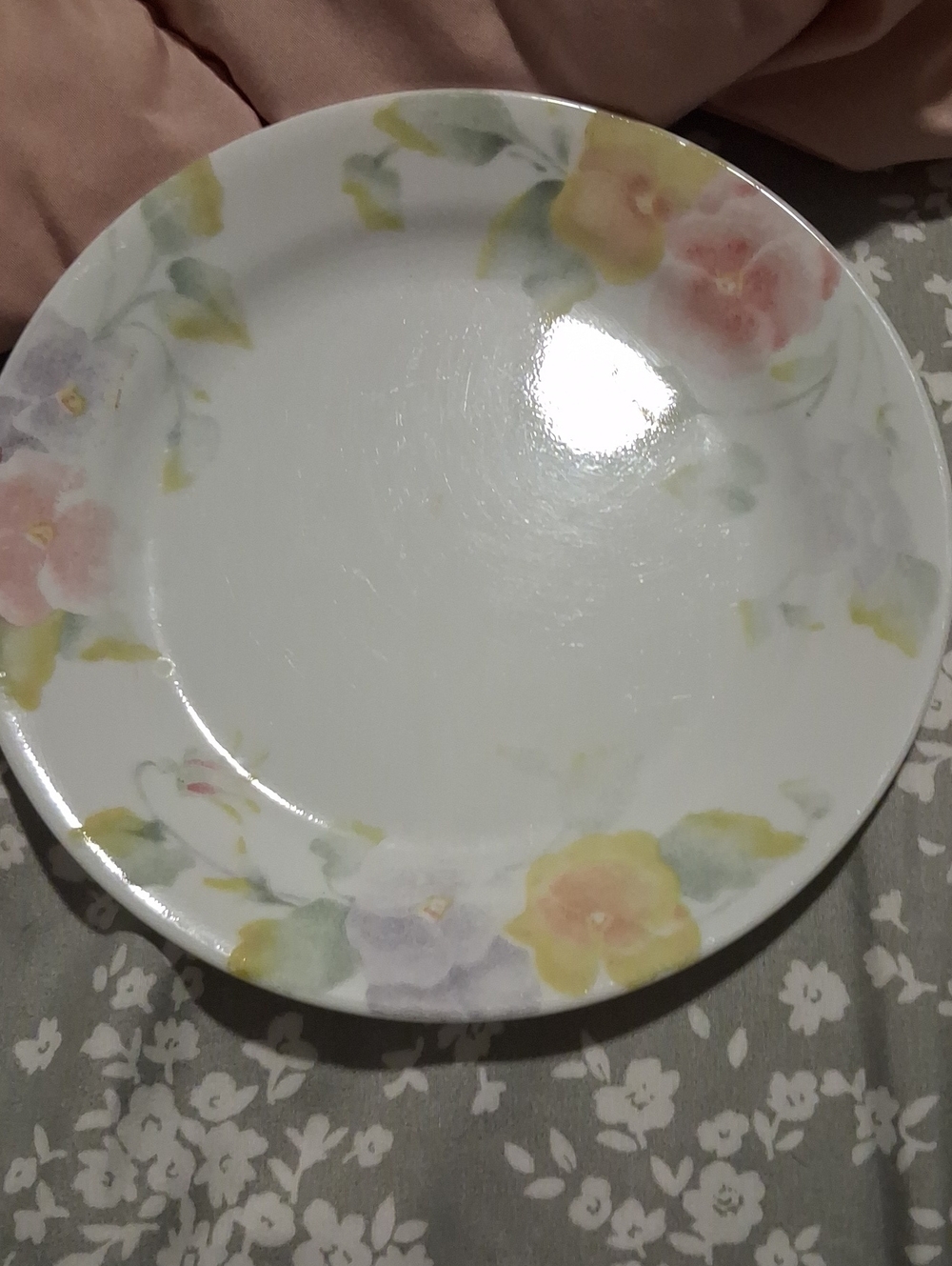 Corelle Summer Blush Pastel Floral Salad/Appetizer Plate - 7 1/4"